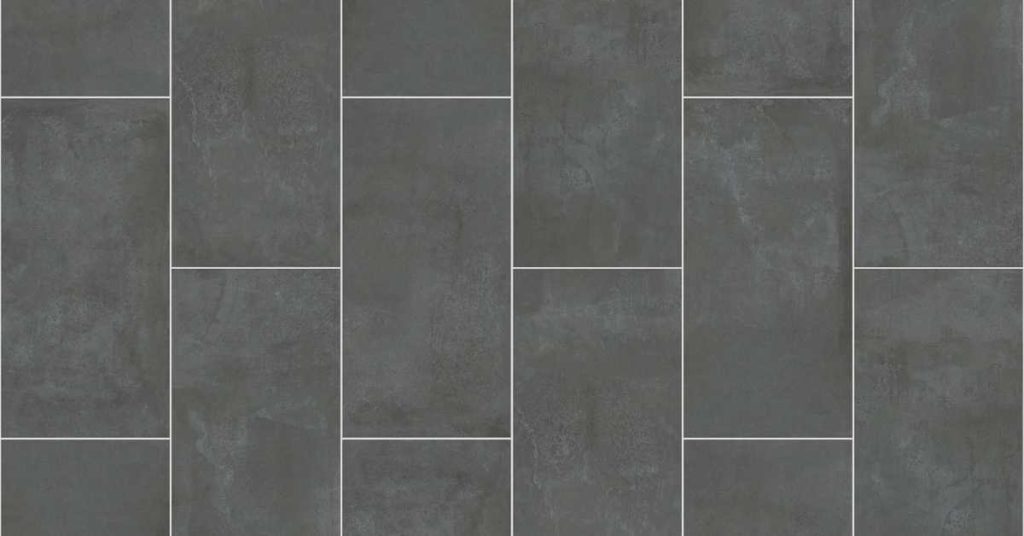 Restored grout on a high-traffic tile floor in a kitchen